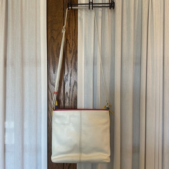 Brighton White Leather Rainbow All-in-One Crossbody Bag - Picture 8 of 16